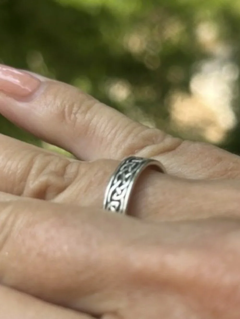 CELTIC 925 Sterling Silver Unisex Band RING
